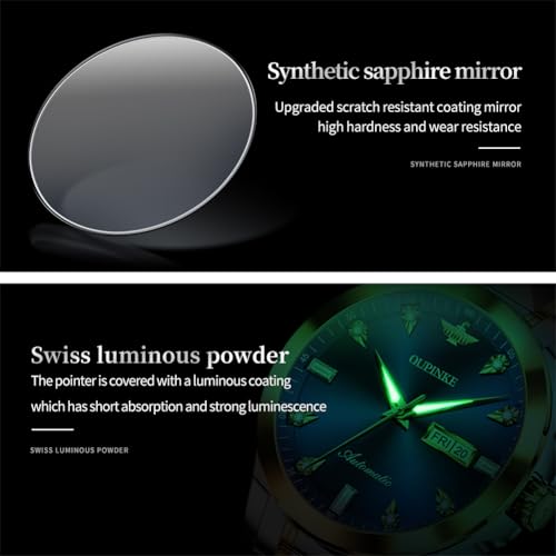 Image of OLEVS Automatic Men Watches Mechanical Luxury Self Winding Wrist Watch Stainless Steel Waterproof Wrist Watches