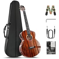 Cutaway and Armrest Design: Expertly handcrafted with a beautifully designed cutaway and elegantly shaped armrest, both made from premium red padauk, providing effortless access to higher frets and ensuring comfort during extended playing sessions. T...