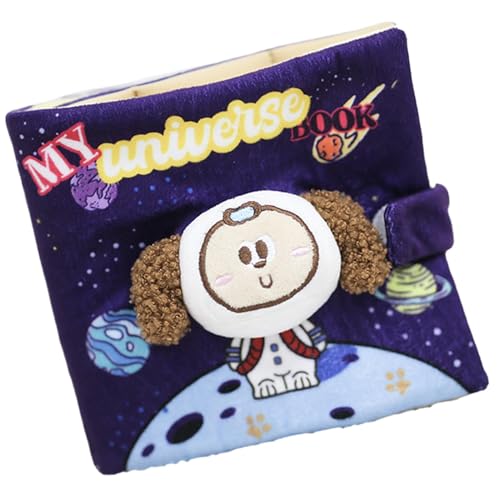 Dog Squeaky Toys, Puppy Puzzle Book, Interactive Squeaker Chew Toy, Indestructible Pet Entertainment, (7.87x7.87x1.57 inches), f