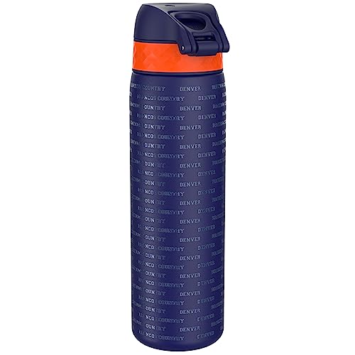 Ion8 NFL Denver Broncos Lightweight Steel Water Bottle, 600 ml/20 oz, Non-Insulated, Leak Proof, Easy to Open, Secure Lock - Image 2
