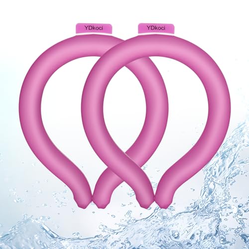 Image of Neck Cooling Tube, Wearable Body Cooler Freeze Below 64F with Insulated Bag, Reusable Cooling Neck Wraps for Summer, Outdoor Sports, Hiking, Travel, Hot Weather Relief for Men & Women (Red*2)