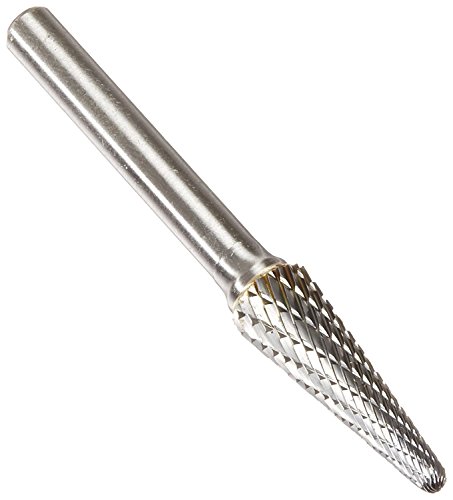 Image of Drill America SL-1 Carbide Burr /Rotary File Cone Double Cut for Die Grinder 1 /4 inch Dia. x 5 /8 inch Cut Length with 1 /4 inch Shank and 2 inch Overall Length, DUL Series