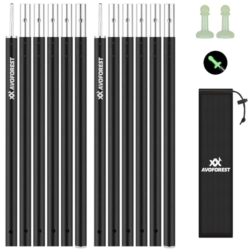 AVOFOREST Zeltstangen Campingstangen für Planen Aluminium-Zeltstange Höhe 72204 cm Sonnensegel Stange Sturmsicher und Wetterfest Zeltstangen für Tarp