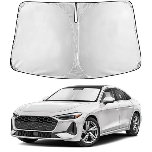 Image of EcoNour Windshield Sunshade Compatible for Audi A5 2008-2024 2025 2026, Sun Visor for Front Windshield & Window Sun Shade Cover, UV Heat Blocker & Protector, Car Accessories