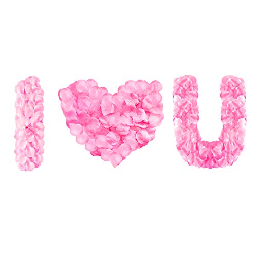 Image of HongyiTime 1200 PCS Artificial Silk Rose Petals Decoration for Romantic Night, Wedding, Event, Party, Decoration, Color Pink Rose Petals