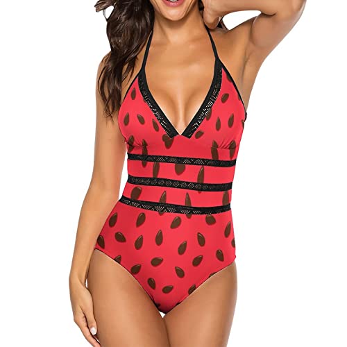 Maillot de bain une pièce rouge de haute qualité chic pour femme