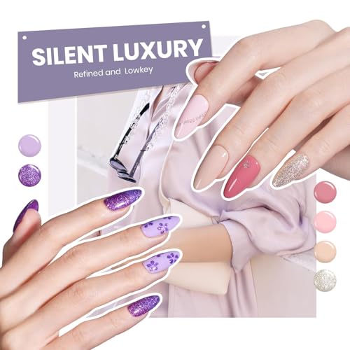 Image of Beetles Gel Nail Polish Set - Transcendent Allure 60 Colors Gel Polish Kit Orange Burgundy Red Green Brown Blue White Black Purple Glitter with Base Top Coat UV LED Needed DIY Gifts for Women