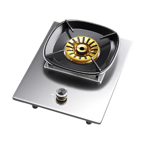 Cocina De Gas, Estufa Acero Inoxidable 5,2 KW, Cocina Empotrada Sobremesa Un Solo Quemador, For Restaurantes Familiares Y Puestos Comida(LPG)