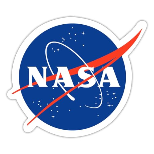 Spreadshirt NASA Logo Classique Autocollant Sticker, 10 x 10 cm, blanc mat