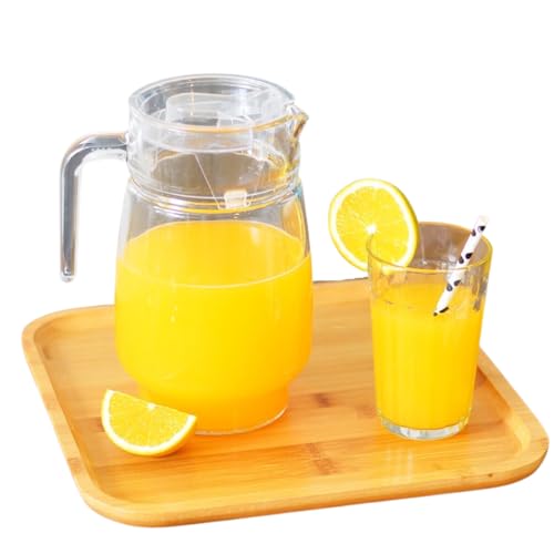 Jarra de Vidro Lisa 1,8 Litros com Tampa de Acrilico Glass