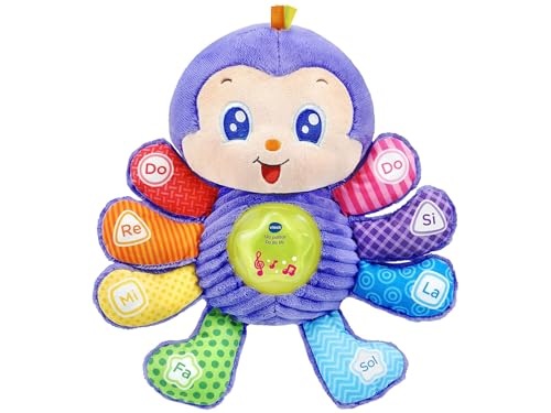 VTech-Baby Lila Patitas Do Re Mi, Peluche Interactivo para bebés +6 Meses, Modo Día con Actividades más dinámicas y Modo Noche con Sonidos y melodías relajantes, Multicolor, versión ESP