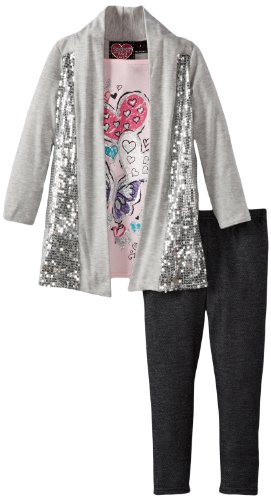 Image of Forever Me Little Girls' Sequin Front Cozy Legging Set