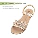 FLYFUPPY Girls Sandals Kids Strap Flat Sandals Open Toe Summer butterfly Casual Sandals US 3 Little Kid Gold