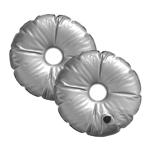 Laroal 2pcs Beach Flag Weight Water Bags Outdoor Umbrella Feather Flag Base Water Bag Portable Collapsible PVC Weight Base for Advertising Flags Sun Umbrella Windproof