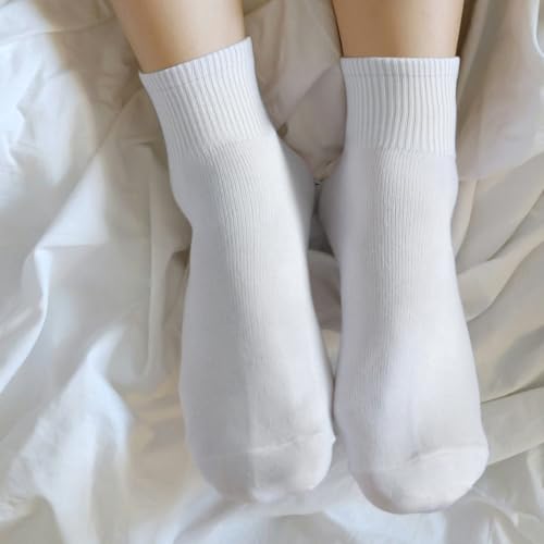 Image of Womens Crew Ankle Socks 8 Pairs Thin Cotton Athletic Casual Socks for Women Gym Running Sports