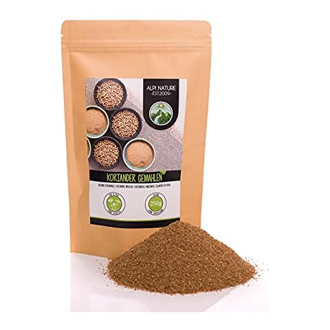 Koriander gemahlen (250g), Korianderpulver, Koriandersamen gemahlen, 100% naturrein, Koriandersaat als Pulver, natürlich ohne Zusätze Cover