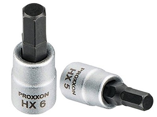 PROXXON 23 747 Vaso y Punta Hexagonales de 1/4", Tamaño 5.0mm, Longitud Total 33mm, multicolor Cover