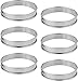 INHEMING 6 Piezas Aros Tarta, Molde Redondo para Tartas y Postres,Acero Inoxidable - 8 x 2,5 cm