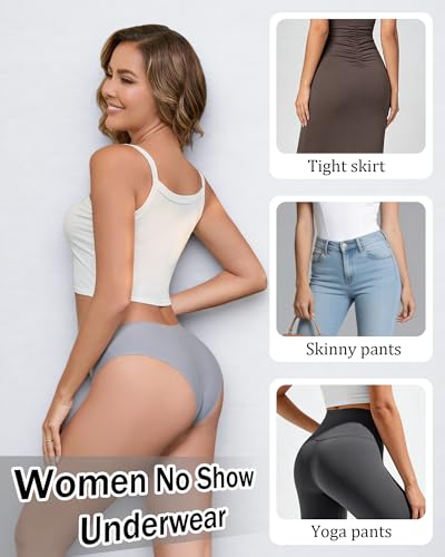 Image of OJCNBV Seamless Underwear for Women No Show Panties Invisibles Briefs Soft Stretch Bikini Underwears 6 Pack