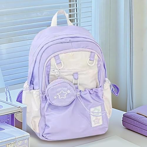 Mochila de gran capacidad para niñas adolescentes con compartimento portátil y multibolsillos 3