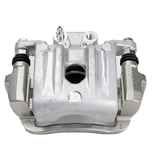 Image of TRQ Rear Driver and Passenger Side Brake Caliper Set Caliper Brackets Hardware Compatible with 14-17 Kia Sorento without Red Painted Calipers, 18 Kia Sorento L, 18 LX, EX