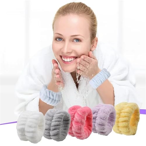 Bijoux de cheveux accessoire coiffure fête lavage visage velours rose - 2