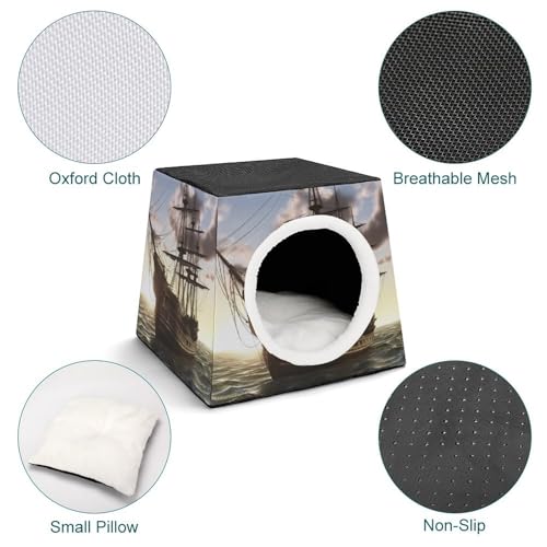 Hutte de pirate confortable pour animaux de compagnie frileux - 5