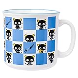 Silver Buffalo Sanrio Hello Kitty and Friends Chococat Checkered Pattern Ceramic Camper Mug, 20 Ounces