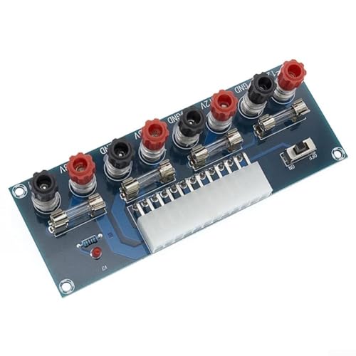 Módulo de fuente de alimentación ATX XHM229 con protección de fusibles en cada riel, indicador de salida de potencia, control de interruptor y conector de 24 pines para escritorio