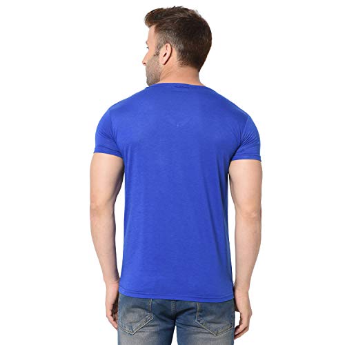 Image of Men's Cotton Blend Half Sleeve V Neck Tshirt