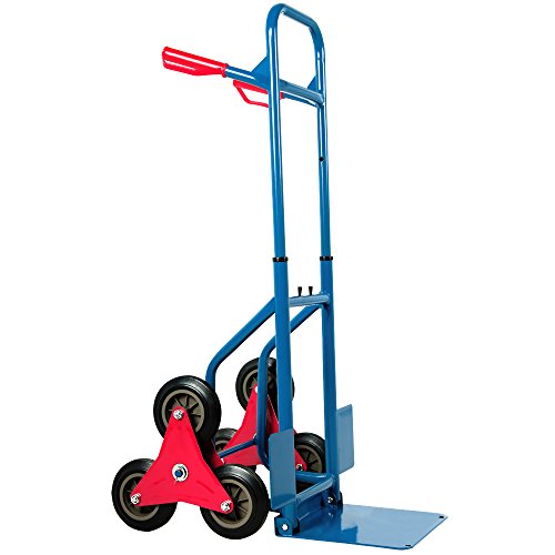 DEUBA® Carrello per Scale 6 Ruote Portata 200kg Pieghevole Portapacchi Traslochi Montascale Portasacchi Saliscale