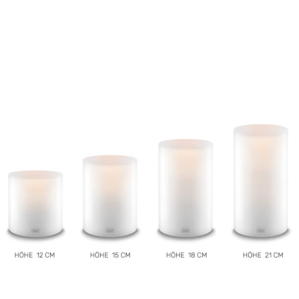 Qult Farluce Inside • Świecznik na podgrzewacze w kształcie świecy • świeca • świeca z tworzywa sztucznego o wyglądzie świecy • świeca typu tealight z wkładem na podgrzewacze • w zestawie świeczka