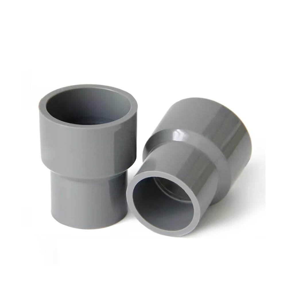 PVC Irrigation Reducer Fitting, Grey, Solvent Bond Pipe Adapter, Aquarium & Greenhouse Water Tubing Accessory, 1 PC(40x20mm)