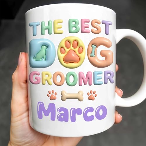 Personalized Dog Groomer 3D Mug, Pet Lover Gift