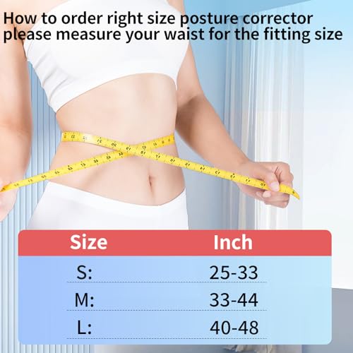 Image of Posture Corrector for Women and Men Back Pain Relief,Full Back Brace Support for Office Desk Workers, Posture Brace for Upper and Lower Back Pain Relief, Medium(Waist 33-44 Inches)