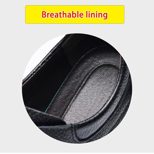 Men's Autumn/Winter Genuine Leather Lace-Up Breathable Casual Dress Shoes, Comfy Thick Sole Ideal for Business & Casual Occasions4