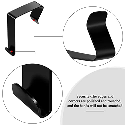 Over The Door Hook Cubicle Partition Hangers Steel Door Hooks For Hanging Door Hanger Hook Cubicle Hanger Cubicle Hooks For Door Mirror Panel Wall Closet Coats Whiteboard Office Home (Black, 4 Pcs) #TOP1