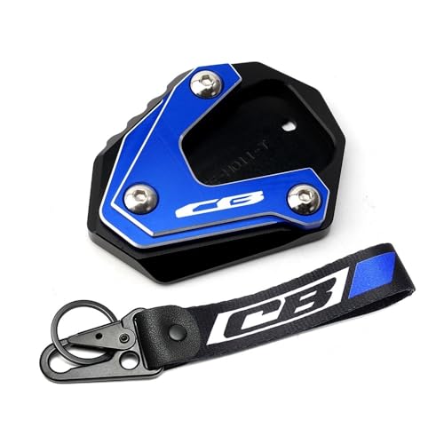 Extension béquille CB650R et CBR650R en aluminium CNC bleu