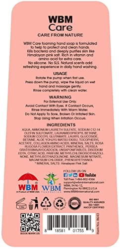 Wbm Care Foaming Hand Soap, Formulated With Rose And Avocado Scent, Rich In Vitamin E & Amino Acid, Natural Hand Wash, 300Ml Each-Pack Of 6 #TOP4