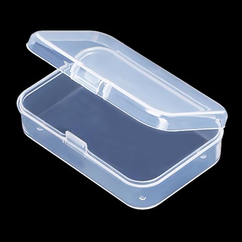 Image of 12Pack Rectangle Plastic Clear Storage Containers Box, 2.91x1.93x0.79 Inchs,Small Plastic Containers for Small Items, Jewelry, Earrings, Necklace, Rings, Cosmetics, Threads, Beads, Crafts etc.