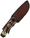 Uncle Henry 182UHCP 7Cr17MoV Steel Elk Hunter Knife with Leather Sheath