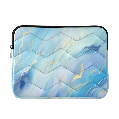 Funda para portátil 13-14 pulgadas azul con diseño marmolado