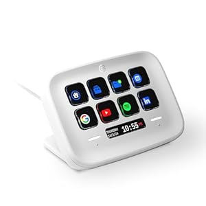 Elgato Stream Deck Neo – 8 Customizable Keys, 2 Touch Points, Speed Through Tasks & Workflows – Control Word, Excel, PowerPoint, Teams, Zoom, Spotify and more, Drag-’n-Drop Setup – Works with Mac & PC