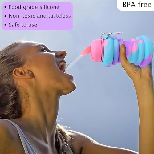 Image of TOPS SPOT Collapsible Silicone Water Bottle, BPA-Free Foldable Bottle