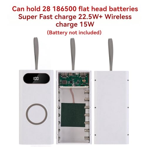 Kit de caja de energía móvil desmontable 18650 con pantalla LCD de alta precisión 6