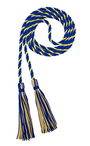Image of Graduation Honor Cord - Royal /Maize - Every School Color Available - Made in USA