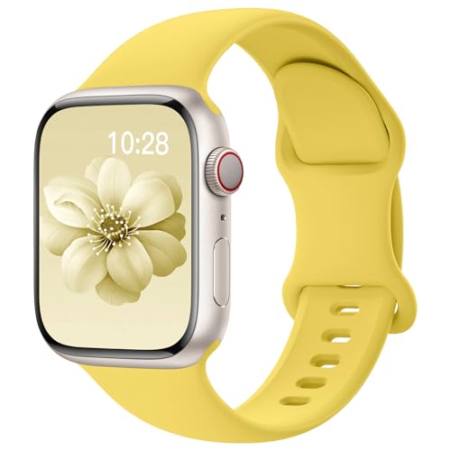 Image of Sport Silicone Band Compatible with Apple Watch Bands 40mm 38mm 41mm 44mm 45mm 42mm 49mm Women Men,Soft Wristband Waterproof Replacement Sport Strap for iWatch Bands Series 9 8 7 6 5 4 3 2 1 SE Ultra