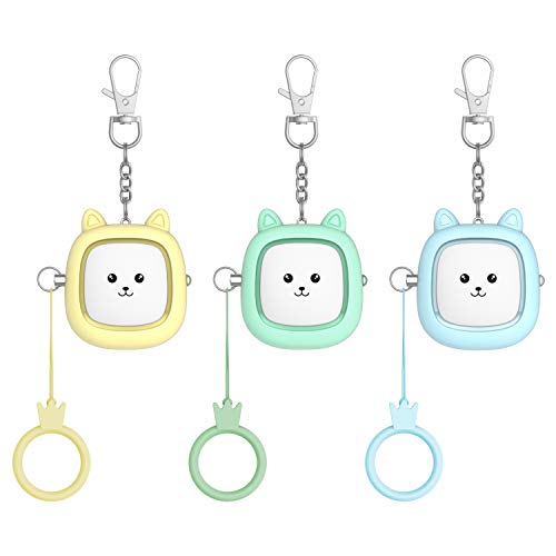 Personal Security Alarm, 3 Pack 130 dB Safe Sound Personal Alarm with LED