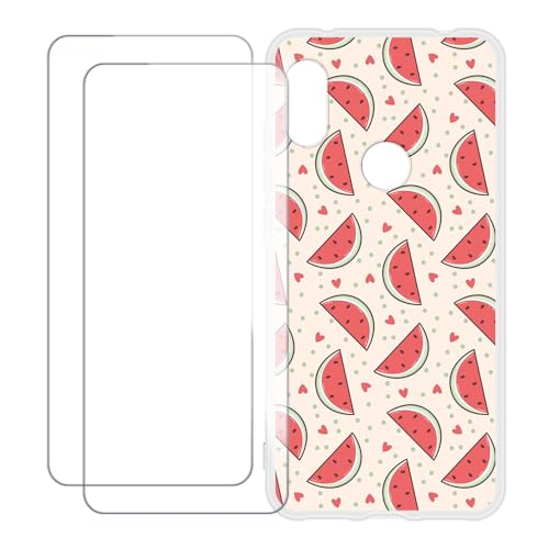 UOGNADGD Xiaomi Redmi Note 6 Pro �Ƃ̌݊������� �J�X�^���J���t���P�[�X�{�����K���X�ی�t�B����2���t�� ? �Ռ��z�������h�~ (�X�C�J)