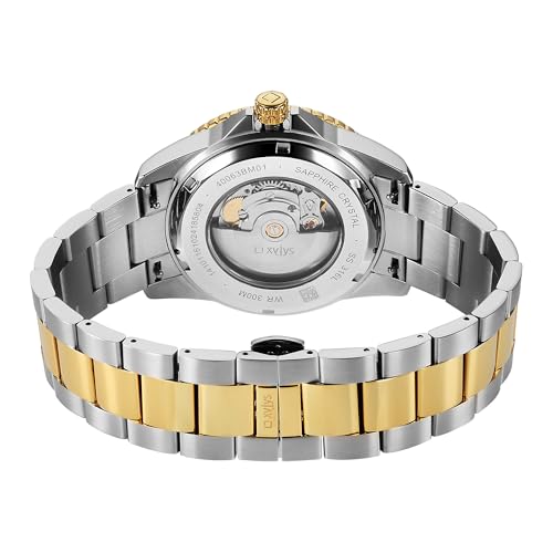 Image of Xylys Xiphias Automatic Analog with Date Black Dial Two Toned Stainless Steel Strap Watch for Men -40063BM01E